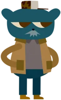 ☹️ Mae Borowski Night in the Woods Video game, Desenho animado, Antropomórfico, Mae, Night in the Woods, Jogo indie whatsapp sticker