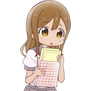 😰 anime girl, school uniform, cute, kawaii, cartoon, illustration telegram sticker