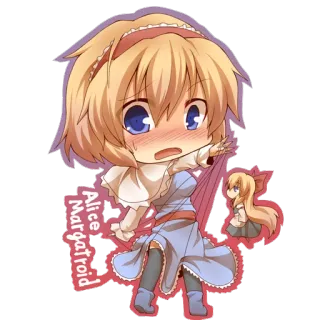 Alice Margatroid (@Kirakishou) whatsapp stickers