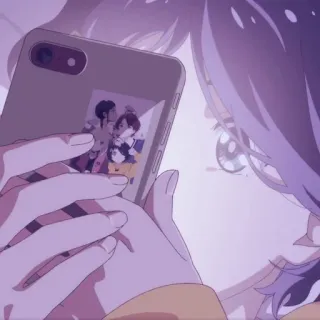 😶 Anime, Điện thoại, Sticker, Chân dung, Cô gái whatsapp sticker