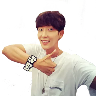 👍 통임박 korean celebrity, man, thumbs up, smile telegram sticker