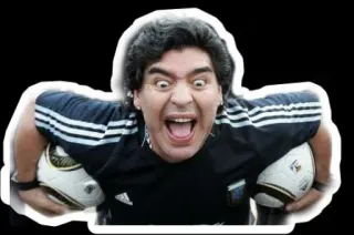 🤪 Diego Maradona футбол, футбол, аргентина, марадона, спорт, спортсмен, взволнованный telegram sticker