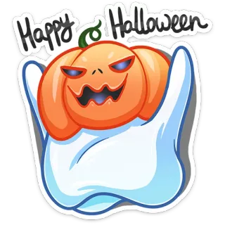 🎃 Happy Halloween Halloween, labu, hantu, liburan, perayaan, seram, musim gugur, musim whatsapp sticker