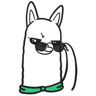 😎 cachorro, animal, óculos de sol, legal, animal de estimação, desenho animado whatsapp sticker