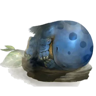 😴 criatura, animal, fantasía, monstruo, azul, durmiendo, arte, ilustración telegram sticker