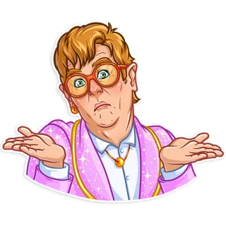 Elton John whatsapp stickers