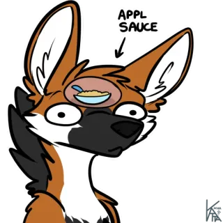 🍏 APPL
SAUCE volpe, cartone animato, salsa di mele, cibo, divertente, adesivo telegram sticker