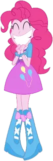😂 Pinkie Pie My Little Pony: Equestria Girls kartun, karakter, Pinkie Pie, Equestria Girls, animasi, fan art telegram sticker