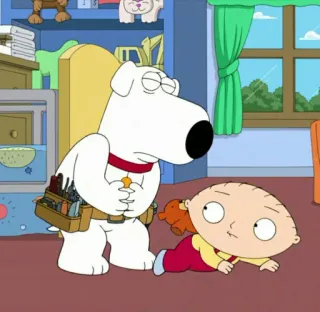 🧸 Stewie Griffin Family Guy Family Guy, cartoon, Stewie, Brian, dog, baby telegram sticker