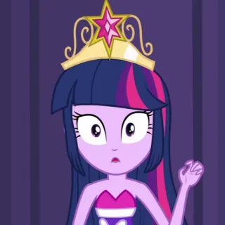 😮 Twilight Sparkle My Little Pony: Equestria Girls Твайлайт Спаркл, Equestria Girls, Мультфильм, Анимация, Персонаж, Девушка whatsapp sticker