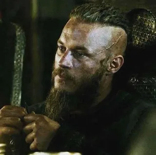 🩸 Ragnar Lothbrok Vikings ラグナル, ヴァイキング, トラヴィス・フィメル, キャラクター, テレビ番組, ひげ telegram sticker