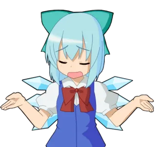 👐 Cirno anime, cute, touhou project, cirno, ice telegram sticker
