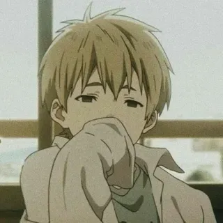 🌟 Anime, Garçon, Triste, Émotionnel, Adolescent telegram sticker