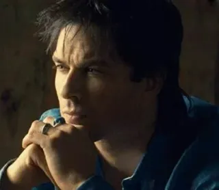 🖤 Damon Salvatore The Vampire Diaries vampiro, TV, drama, romance, melancólico whatsapp sticker
