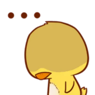 😔 pato, animal, fofo, amarelo telegram sticker