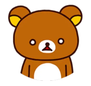 😦 Rilakkuma orso, cartone animato, carino, relax, kawaii, animale telegram sticker