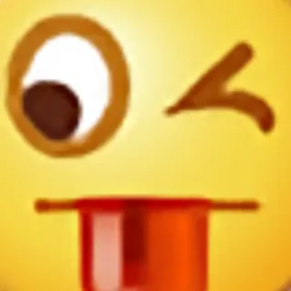 😜 emoji, face, tongue, expression, funny telegram sticker