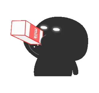 🥛 milk Milch, Getränk, Trinken, Cartoon, Strichmännchen, Essen, herzlich telegram sticker
