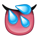 👅 keringat, emoji, tetes air, wajah whatsapp sticker