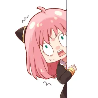 😳 Anya Forger Spy x Family Anya, Spy x Family, Anime, süß, geschockt, überrascht telegram sticker