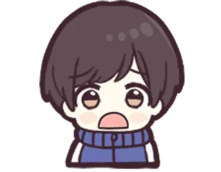 🥺 Аниме, Мультфильм, Чиби, Грустный, Мальчик, Милый, Персонаж telegram sticker