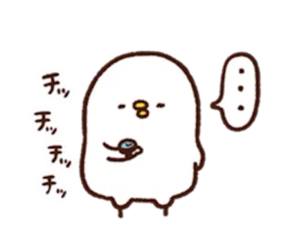 🐤 チッ słodkie, emoji, postać, japoński, wyrażenie, naklejka telegram sticker