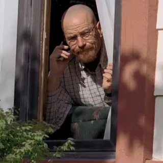 🧪 Walter White Breaking Bad Walter White, Breaking Bad, Phone, Window, Drug dealer, Heisenberg telegram sticker