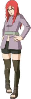 😙 Karin Naruto アニメ, キャラクター, 女性, 赤髪, 眼鏡 telegram sticker