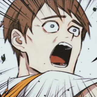 😱 Schock, Überraschung, Angst, Anime, Manga telegram sticker