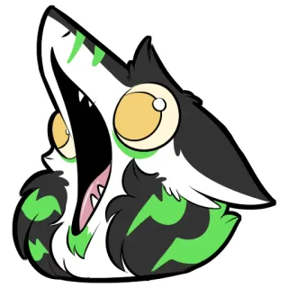😱 creature, cartoon, animal, furry, monster whatsapp sticker