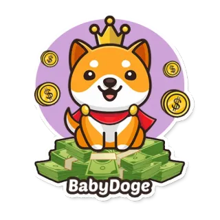 👑 BabyDoge doge, dog, coin, baby, currency, money telegram sticker