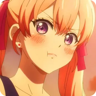 ⭐️ anime, girl, blush, cute telegram sticker