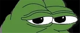 🐸 Pepe the Frog мем, лягушка, интернет, выражение, мультфильм, грустный telegram sticker