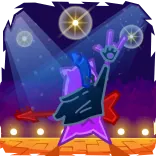 🤘 music, rock, hand, stage, lights, concert whatsapp sticker