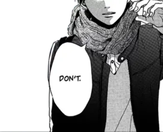 😓 DON'T. manga, anime, dont, speech bubble, character telegram sticker