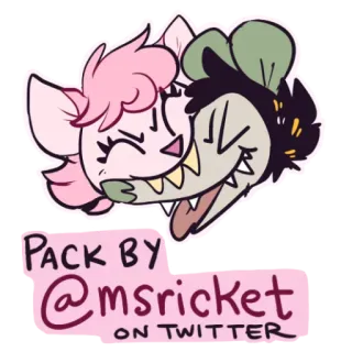 📝 PACK BY @msricket ON TWITTER art numérique, furry, sticker, Twitter, msricket, pack whatsapp sticker