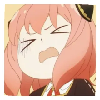😄 Anya Forger Spy × Family Anya, Spy x Family, Anime, Manga, Lindo, Divertido, Expresión whatsapp sticker