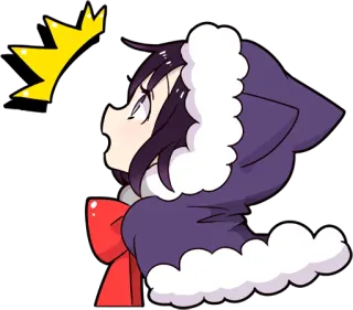 😲 Anime, Kartun, Mahkota, Karakter, Ilustrasi telegram sticker