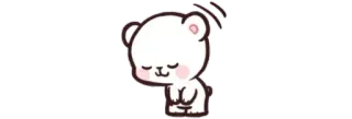 🙏 oso, lindo, dibujos animados, disculpa, kawaii, oso leche moca whatsapp sticker