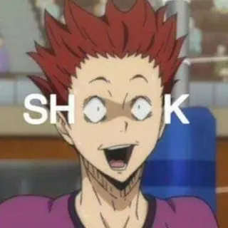 👀 SHOK anime, shocked, surprised, face, tendou, haikyuu telegram sticker