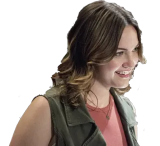 😁 woman, smiling, portrait, person, brunette telegram sticker