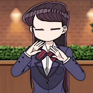 🧬 Komi Shouko Komi Can't Communicate Anime, Manga, Komi Can't Communicate, Komi Shouko, Dessin animé, Mignon, Uniforme scolaire whatsapp sticker