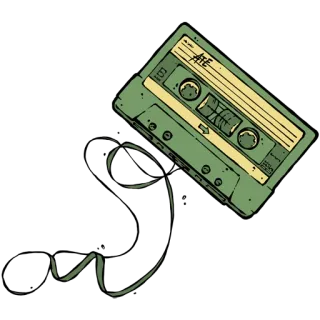 📼 ATE Cassete, Música, Vintage, Retrô, Áudio, Fita, Gravação, Old School telegram sticker