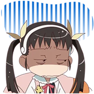 😑 Anime, Ragazza, Espressione, infastidita, carina telegram sticker