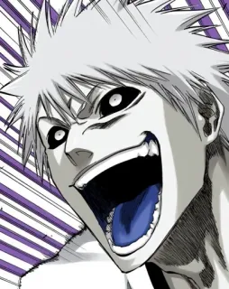 🗡 Ichigo Kurosaki Bleach Anime, Manga, Ichigo, Bleach, Hollow, Shonen telegram sticker