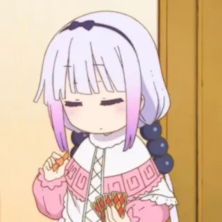 🍚 Kanna Kamui Miss Kobayashi's Dragon Maid Anime, Dragão, Fofo, Kanna, Kanna Kamui, Miss Kobayashi's Dragon Maid whatsapp sticker