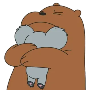 🤗 bear, hug, cartoon, cute, friendship telegram sticker