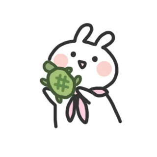 🐢 bunny, turtle, cute, animal telegram sticker