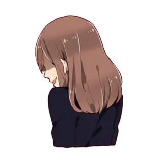😈 Anime, Garota, Assustador, Sorriso, Desenho animado, Personagem telegram sticker