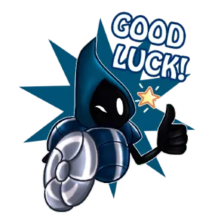 👌 GOOD LUCK! good luck, cartoon, character, thumbs up, star telegram sticker